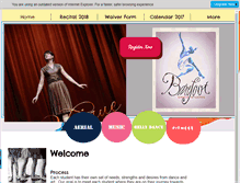 Tablet Screenshot of barefootdancestudio.com